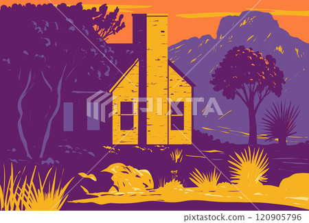 McKittrick Canyon in Guadalupe Mountains National Park Texas WPA Poster Art McKittrick Canyon in Guadalupe Mountains National Park Texas WPA Poster Art 120905796