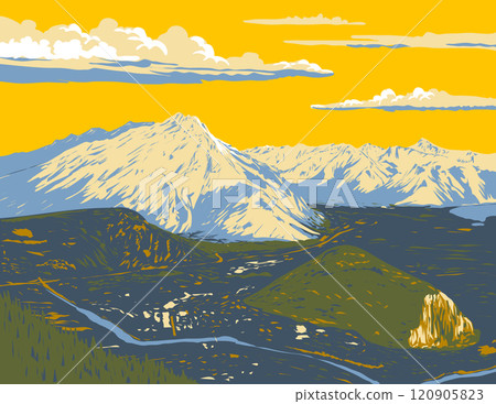 Bow Valley in Banff National Park Canada WPA Poster Art Bow Valley in Banff National Park Canada WPA Poster Art 120905823