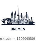 Bremen City Skyline Vector Illustration. Modern Silhouette of Bremen, Germany 120906689