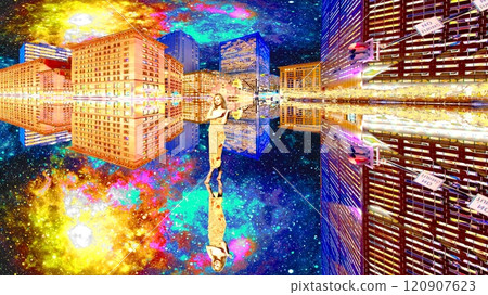 A mirror-reflected landscape of another dimension A mirror-reflected landscape of another dimension 120907623