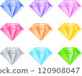 Set of colorful diamonds Vector illustration material 120908047
