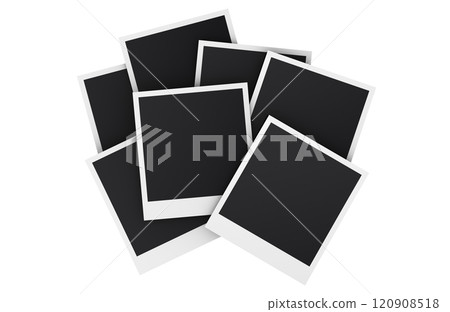 Stack of Blank Photo Frames, 3D rendering 120908518