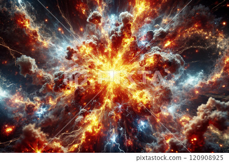 Image of supernova explosion AI generated image Image of supernova explosion AI generated image 120908925