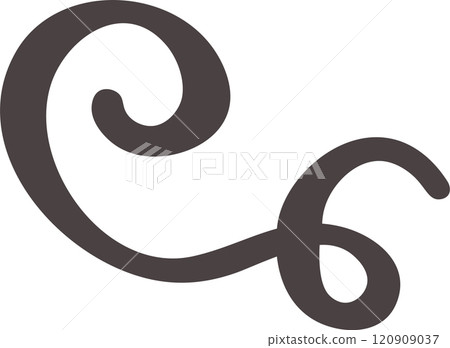 Brown swirling lines create an abstract and decorative element, perfect for adding a touch of sophistication and visual interest to various design projects Brown swirling lines create an abstract and decorative element, perfect for adding a touch of sophistication and visual interest to various design projects 120909037