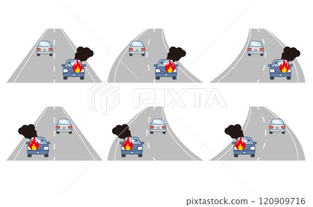 道路上車輛起火 120909716