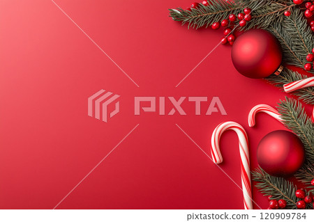 Bright Christmas themed arrangements 120909784