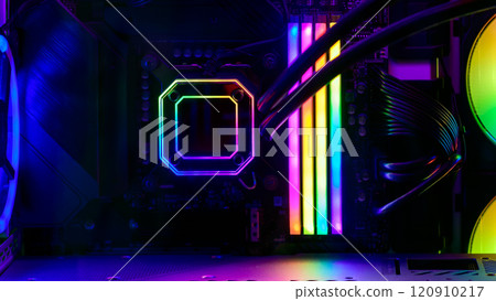 Modern Gaming PC with RGB LED lights 120910217