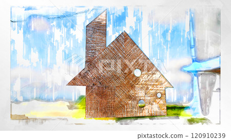 素描風格素描插畫貼紙加工廠製造黏貼貼紙 120910239