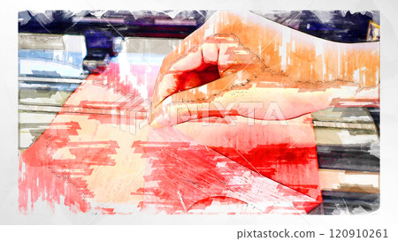 Sketch style sketch illustration sticker processing factory manufacturing stick sticker Sketch style sketch illustration sticker processing factory manufacturing stick sticker 120910261