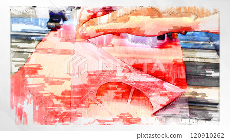 Sketch style sketch illustration sticker processing factory manufacturing stick sticker 120910262