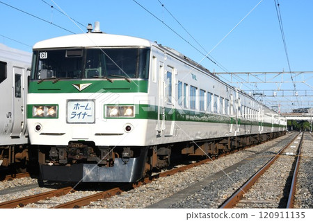 停靠東大宮的母航上展示的 185 系列 120911135