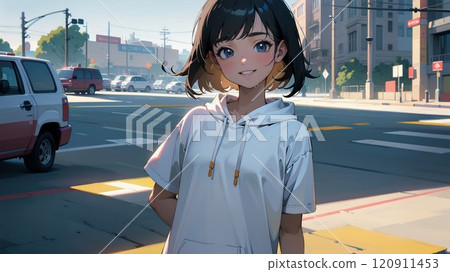 在街上的女孩 120911453