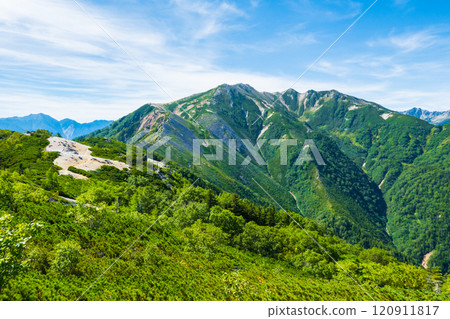 夏季攀登烏帽山、南澤山(烏帽小屋~前烏帽子山:三津山景色) 夏季攀登烏帽山、南澤山(烏帽小屋~前烏帽子山:三津山景色) 120911817
