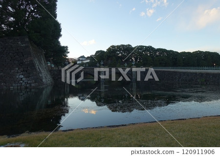 從皇居櫻田門進入的道路風景 120911906
