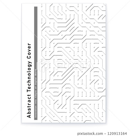 Abstract Technology Cover Design featuring a detailed Circuit Pattern for aesthetic appeal Abstract Technology Cover Design featuring a detailed Circuit Pattern for aesthetic appeal 120913164