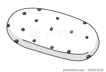 寬鬆簡單的真餅，帶有厚實的塗層 120913228