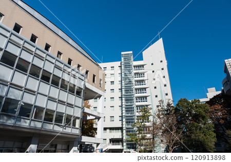 University of Electro-Communications campus, University Hall, clear winter sky, Chofu-ga-oka, Chofu-shi, Tokyo 120913898