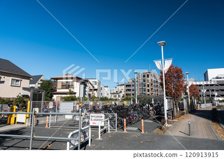 Chofu Nishi 3rd Bicycle Parking Lot, clear winter sky, Kojimacho, Chofu City, Tokyo Chofu Nishi 3rd Bicycle Parking Lot, clear winter sky, Kojimacho, Chofu City, Tokyo 120913915
