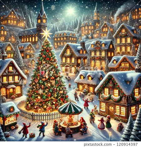 Gorgeous Christmas illuminations 120914397