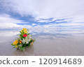 Uyuni Salt Flats | A fantastic photo of a yellow bouquet 120914689