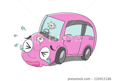 Bird droppings on the car (pink) 120915186