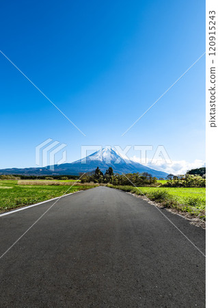 直通富士山的筆直道路 120915243