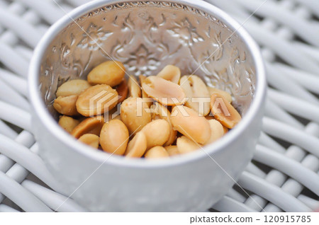 stir fried peanut , peanut and salt stir fried peanut , peanut and salt 120915785