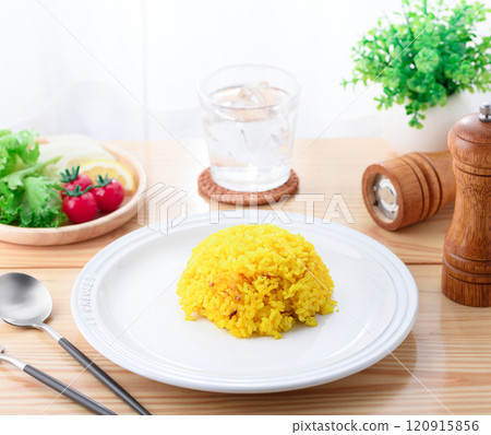 Turmeric rice before adding curry Turmeric rice before adding curry 120915856