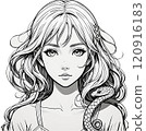 女人與蛇的插圖 120916183