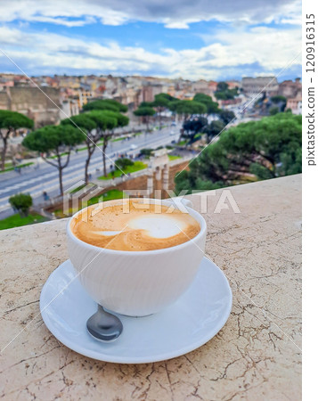 Cup of coffee in Rome, Italy Cup of coffee in Rome, Italy 120916315