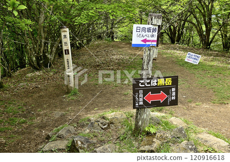 日本300山之一黑岳的山頂禦坂山脈 120916618