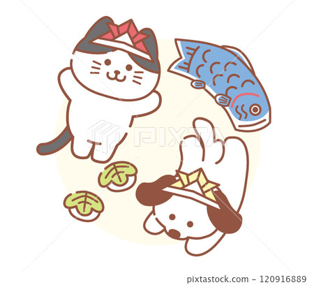 Cat and dog children's day may illustration Cat and dog children's day may illustration 120916889
