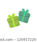 Two green gift boxes 120917220