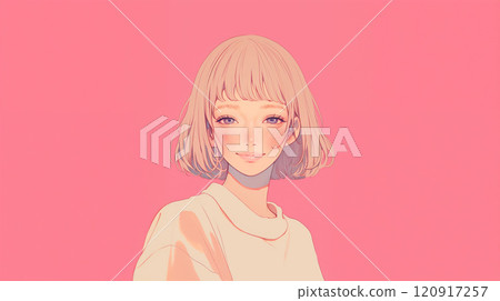 可愛的女性肖像 可愛的女性肖像 120917257