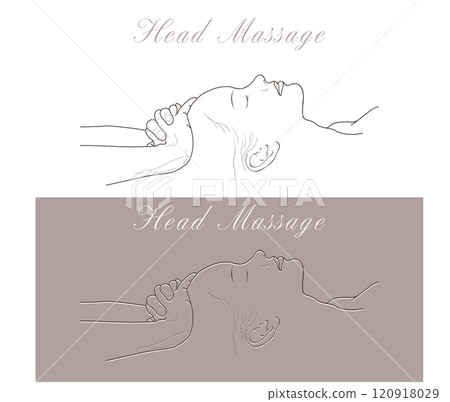 Head massage, pressure points, head spa, head therapy 120918029