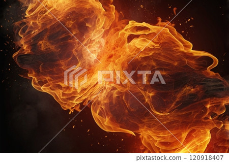 Abstract background of hot flames 120918407