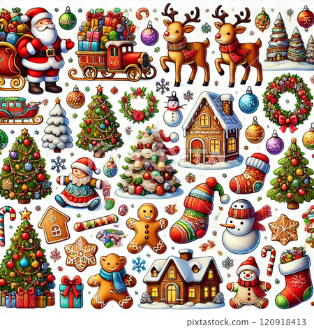 Christmas cute frame illustration 120918413