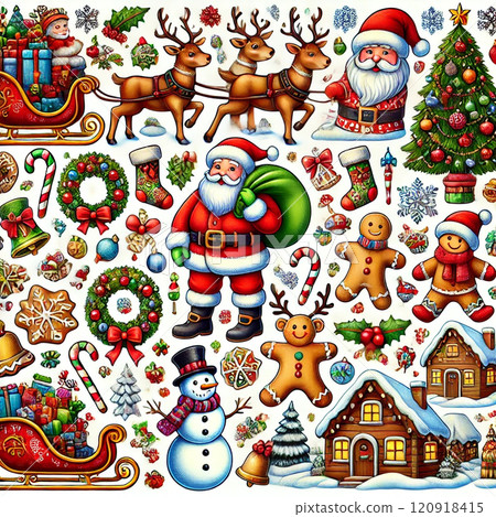 Christmas cute frame illustration Christmas cute frame illustration 120918415