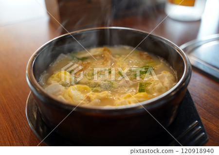 Dried pollack hangover soup is the classic hangover food in Korea 120918940