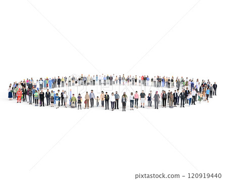 人們排成一圈 大 人們排成一圈 大 120919440