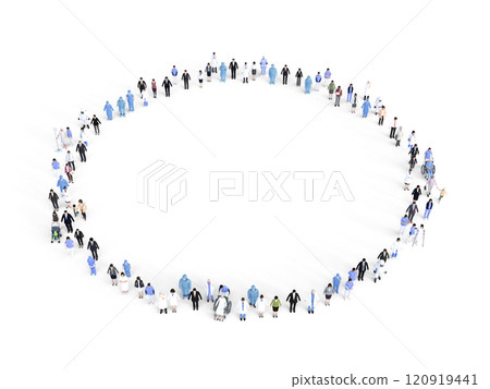 醫護人員與病患圍成一圈 大 醫護人員與病患圍成一圈 大 120919441