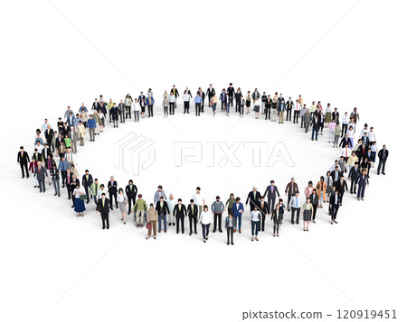商界人士排成一圈小 商界人士排成一圈小 120919451