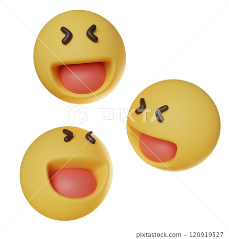 laugh out loud face emoticon 3D graphics laugh out loud face emoticon 3D graphics 120919527