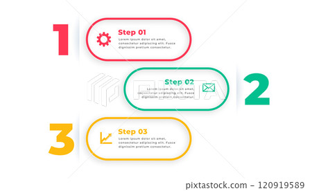 three option modern infographic template design 120919589