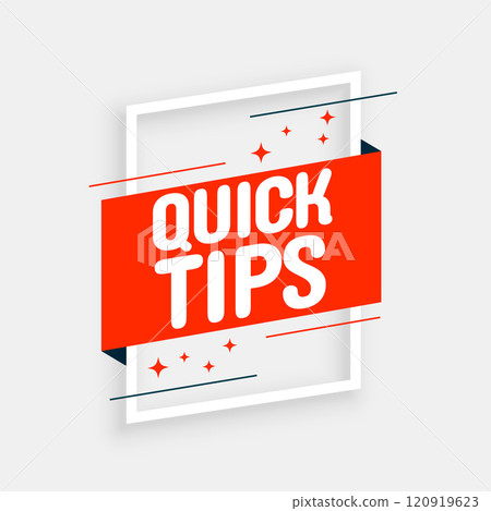 Stylish quick tips advice on white background Stylish quick tips advice on white background 120919623