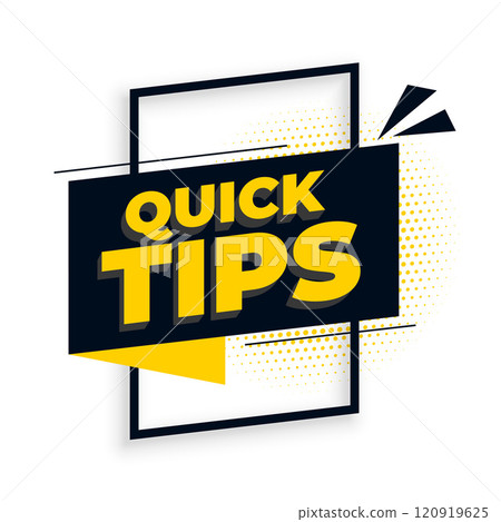 Quick helpful tips advice on white background Quick helpful tips advice on white background 120919625