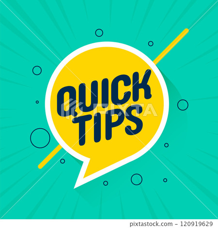 Quick helpful tips advice on blue background Quick helpful tips advice on blue background 120919629