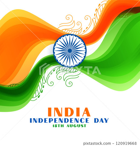 india independence day wavy flag background 120919668