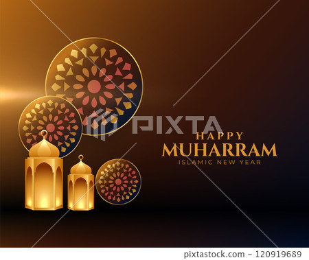 happy muharram traditional muslim festival card design happy muharram traditional muslim festival card design 120919689