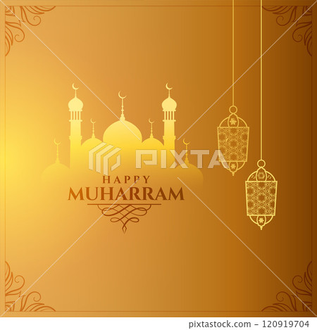 golden muharram festival wishes background golden muharram festival wishes background 120919704